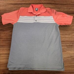 FootJoy Athletic Fit Golf‎ Polo Shirt Striped Performance Mens Size M